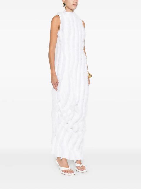Jacquemus ruffled draped maxi dress - White