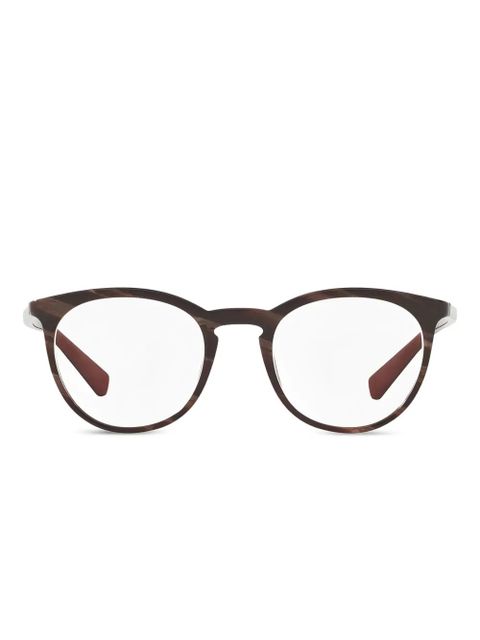 Dolce & Gabbana striped full-rim eyeglasses - Brown - zdjęcie produktu nr 1