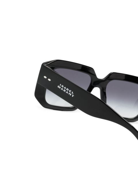 Isabel Marant Eyewear logo-print square-frame sunglasses - Black