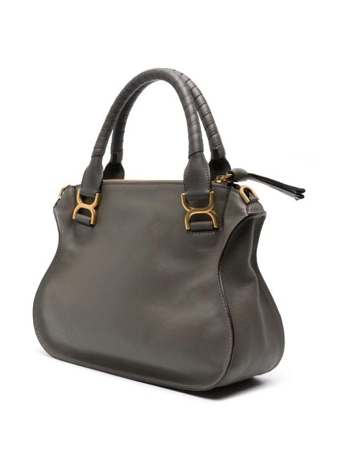 Chloé Marcie leather tote bag - Green - zdjęcie produktu nr 2