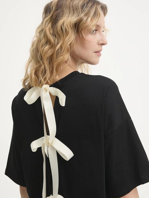 Never Fully Dressed t-shirt bawełniany damski kolor czarny NFDTO1966