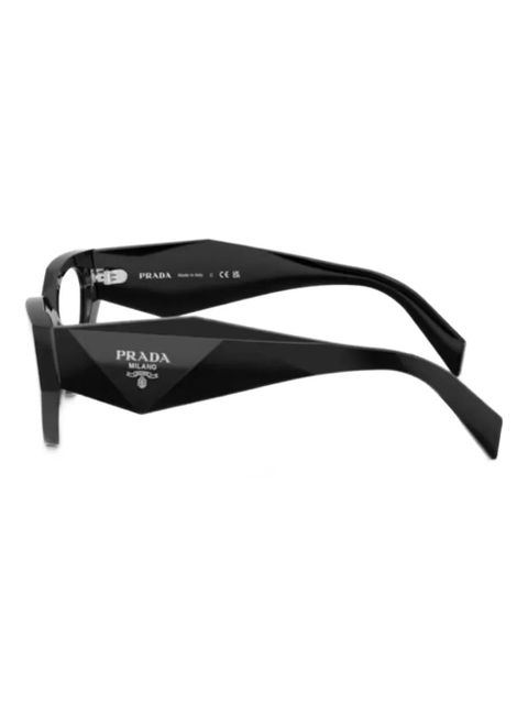 Prada Eyewear geometric-frame glasses - Black