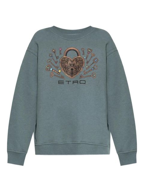 ETRO padlock graphic sweatshirt - Green - zdjęcie produktu nr 1