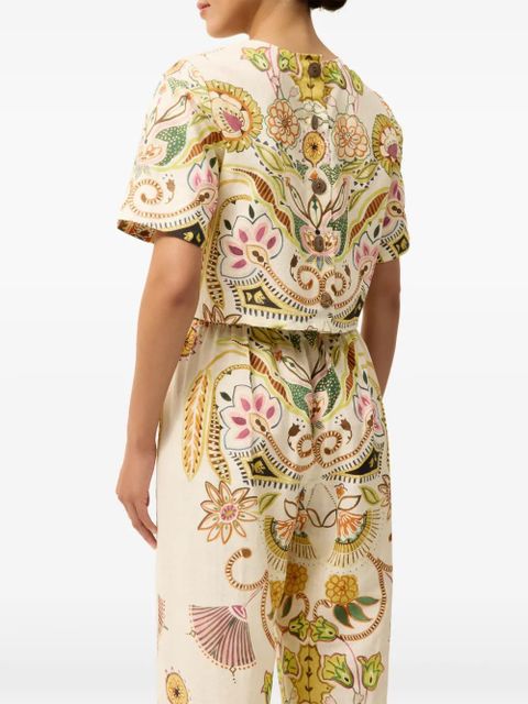 Marie Oliver Drew floral top - Neutrals