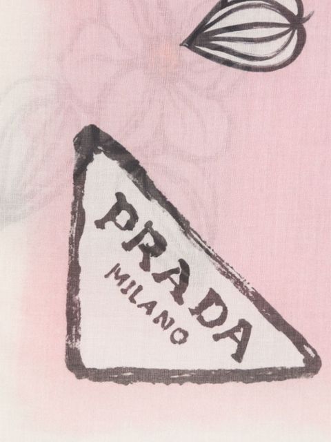 Prada floral-print scarf - Pink