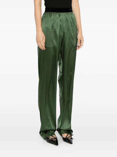 TOM FORD satin trousers - Green - zdjęcie produktu nr 2
