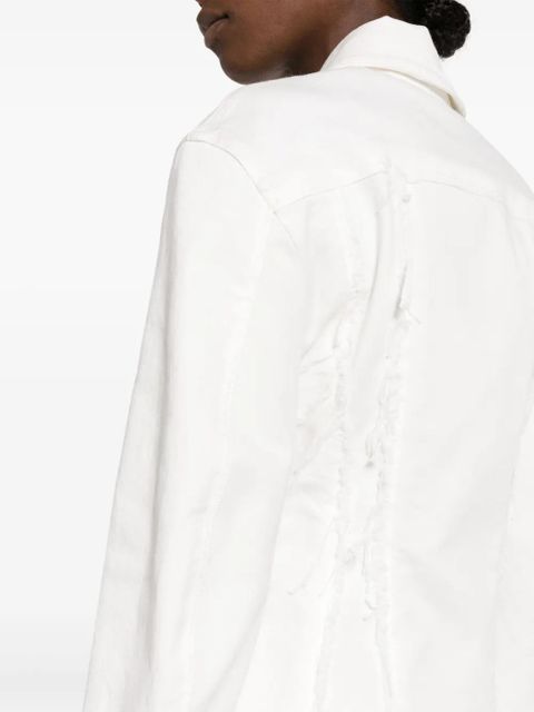 Lanvin distressed denim jacket - White