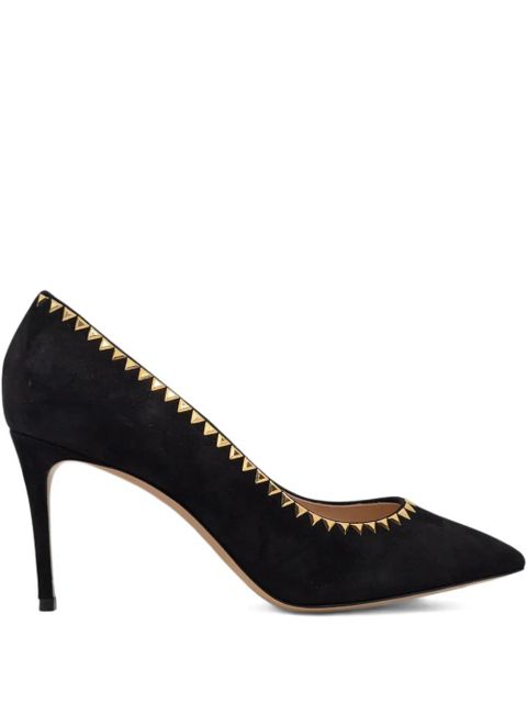 Casadei suede pointed-toe pumps - Black - zdjęcie produktu nr 1