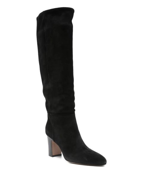 Paris Texas suede leather block-heel boots - Black