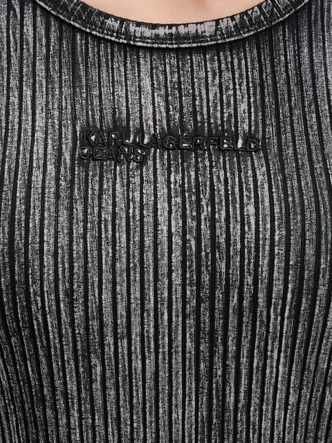 Karl Lagerfeld Jeans sukienka kolor szary midi dopasowana B1W13055