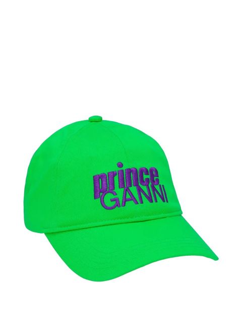 GANNI x Prince logo-embroidered baseball cap - Green - zdjęcie produktu nr 1