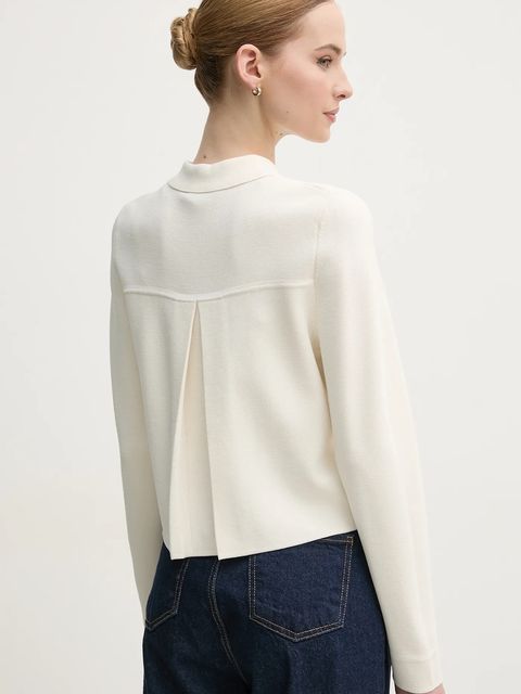 OUI kardigan damski kolor beżowy lekki 92056