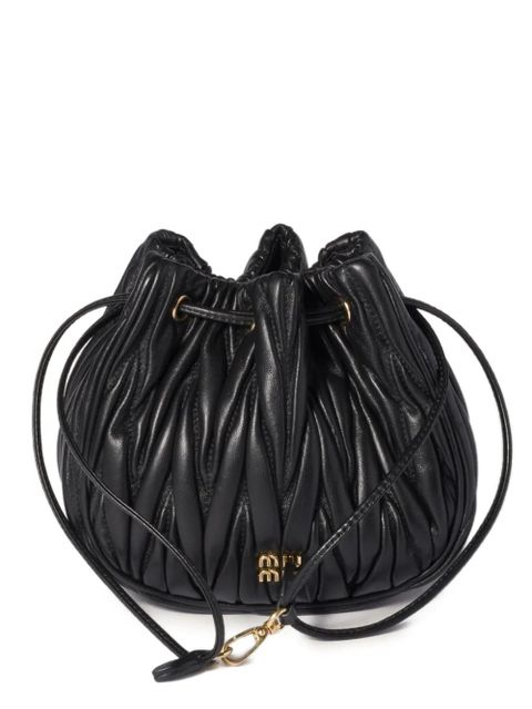 Miu Miu matelassé drawstring clutch bag - Black - zdjęcie produktu nr 1