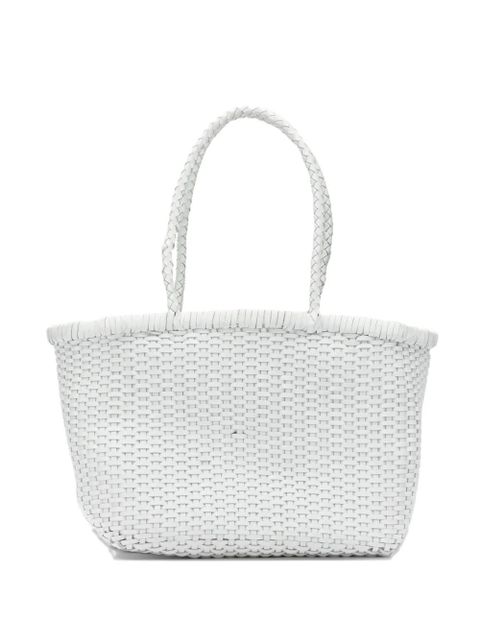 DRAGON DIFFUSION small woven leather shoulder bag - White - zdjęcie produktu nr 1