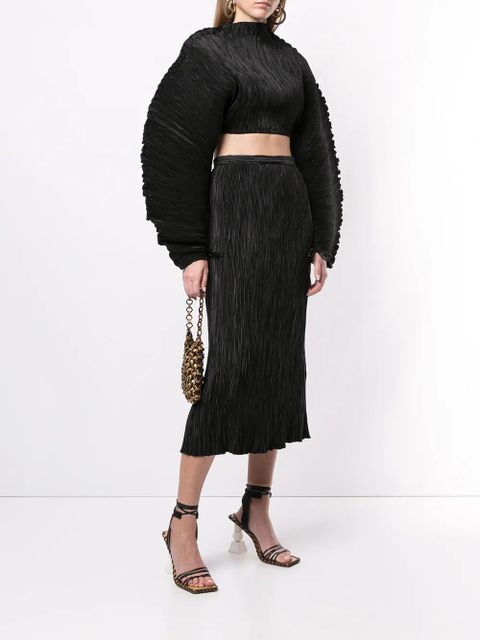 Cult Gaia Mala plissé top - Black - zdjęcie produktu nr 2