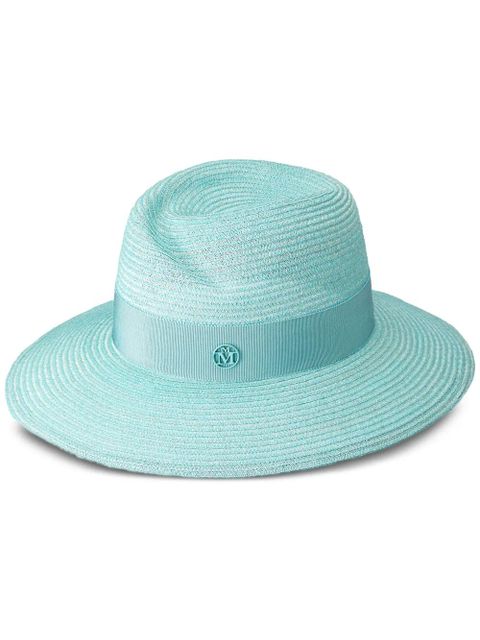Maison Michel Virginie straw fedora hat - Blue - zdjęcie produktu nr 1
