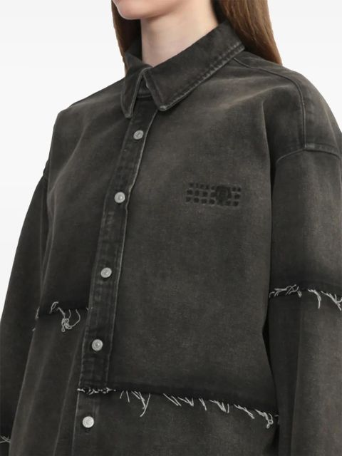 MM6 Maison Margiela numbers-embroidered shirt - Grey