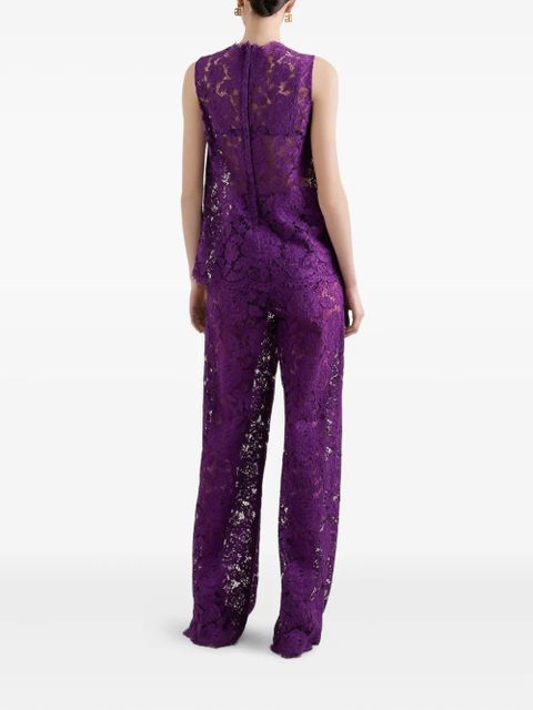Dolce & Gabbana DNA lace-detailing top - Purple