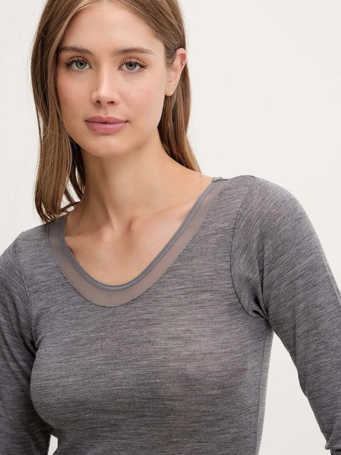 Chantelle longsleeve wełniany FEMILET kolor szary FN1584.0DH