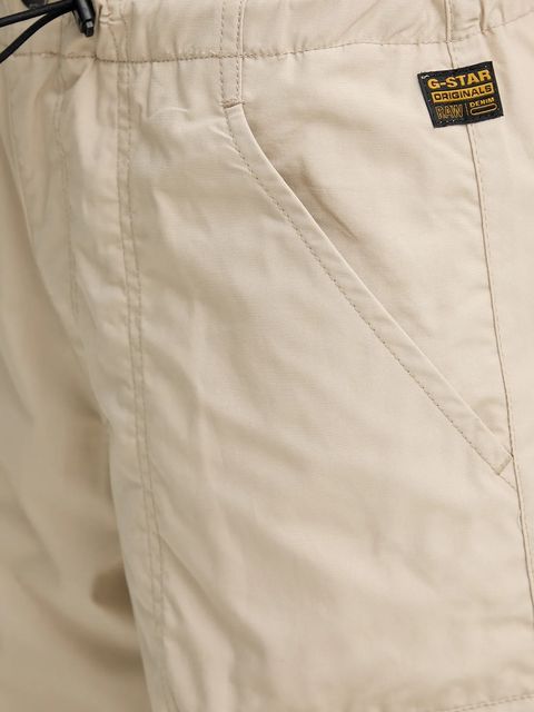 G-Star spodnie bawełniane kolor beżowy proste high waist D26433-C973