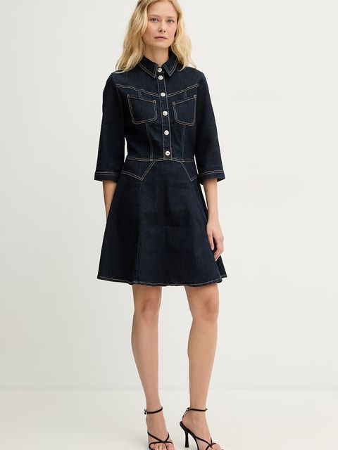 Morgan sukienka rozkloszowana jeansowa - zdjęcie produktu nr 1