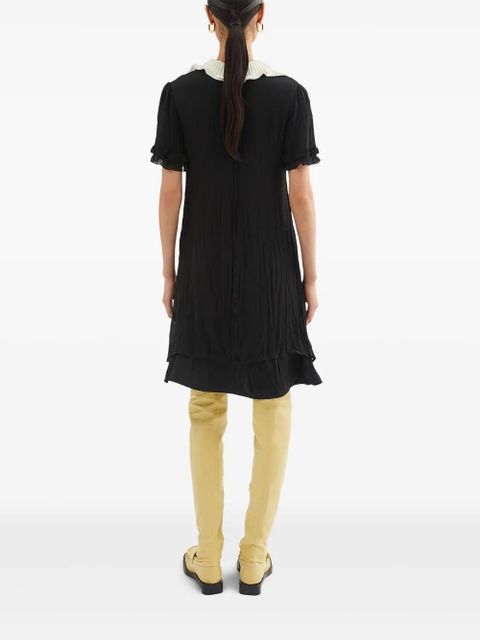 Jil Sander ruffle-trim mini dress - Black - zdjęcie produktu nr 2