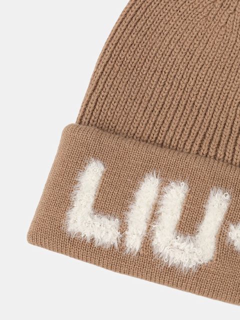 Liu Jo czapka z wełną kolor beżowy 2F5059.M0300