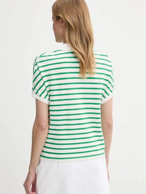 Tommy Hilfiger polo damski kolor zielony WW0WW44512