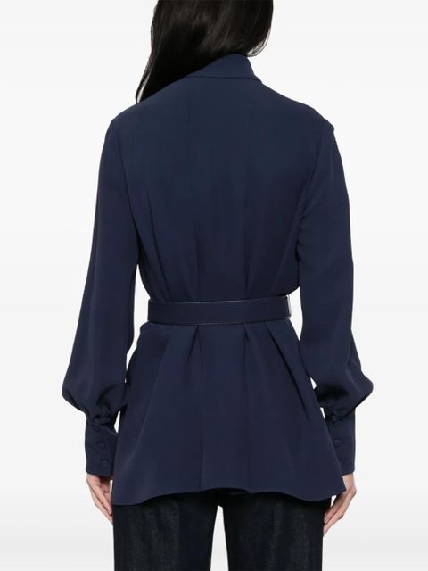 Valentino Garavani cady belted blouse - Blue