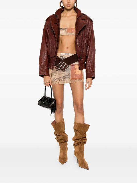 Jean Paul Gaultier newspaper-print top - Neutrals - zdjęcie produktu nr 2