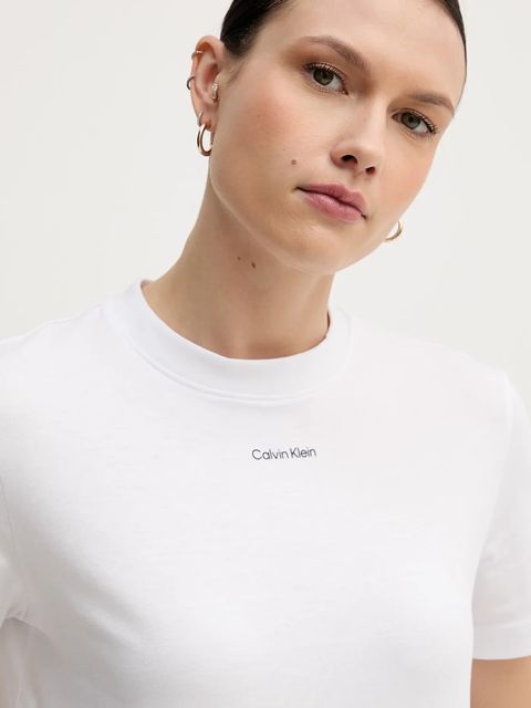 Calvin Klein t-shirt bawełniany damski kolor biały LV147C857G