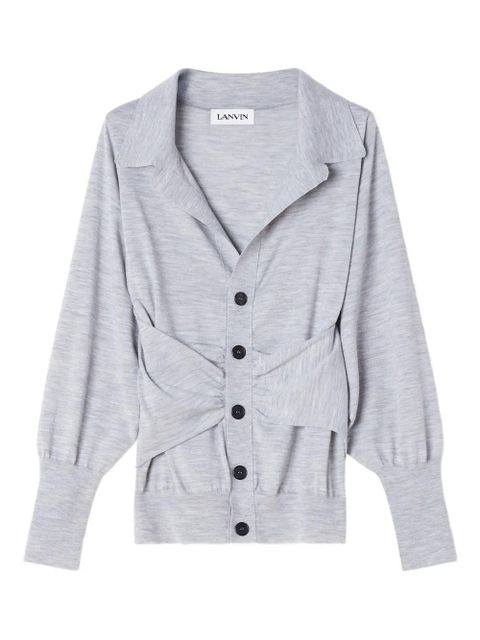 Lanvin button long-sleeve cardigan - Grey - zdjęcie produktu nr 1