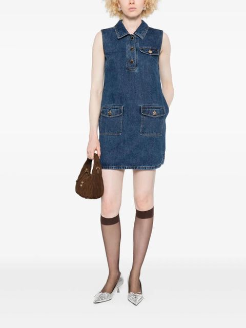 Self-Portrait denim dress - Blue