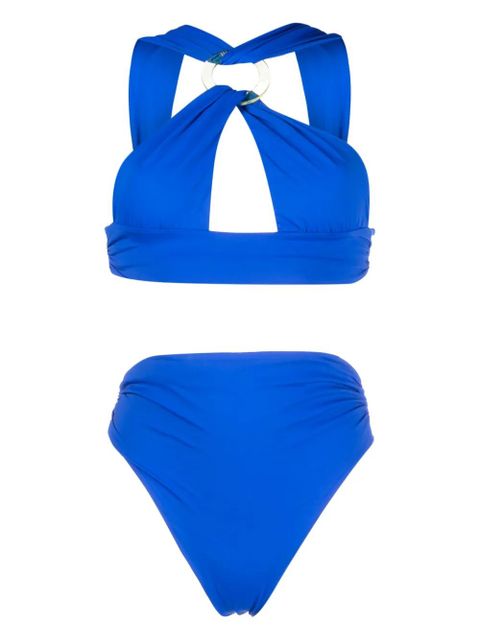 The Attico twist-detailing bikini set - Blue - zdjęcie produktu nr 1