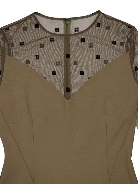 Givenchy logo-jacquard midi dress - Green