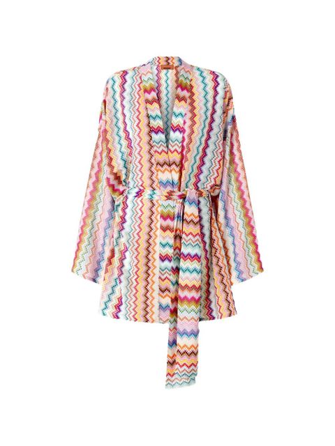 Missoni zigzag belted beach kimono - White - zdjęcie produktu nr 1
