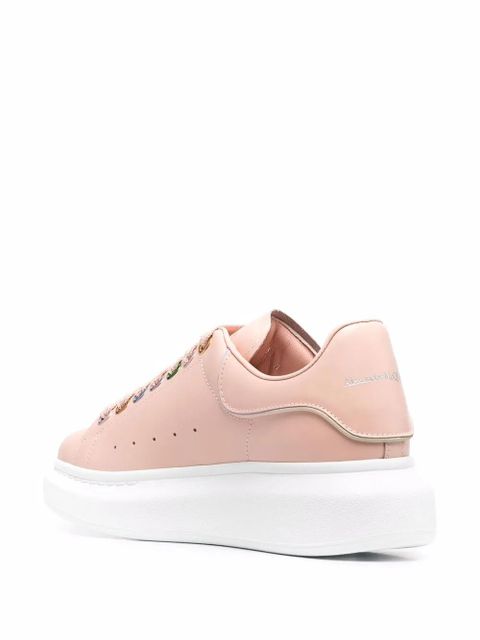 Alexander McQueen leather lace-up trainers - Pink