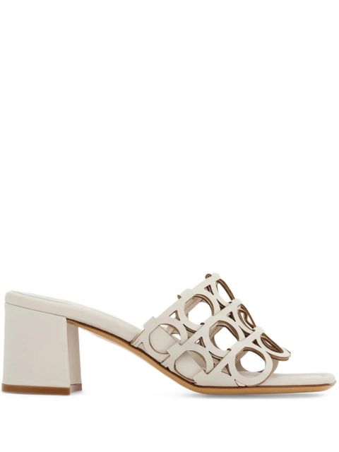 Ferragamo Gancini cut-out block-heel sandals - Neutrals - zdjęcie produktu nr 1