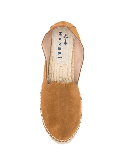 Manebi Hamptons round-toe platform espadrilles - Brown