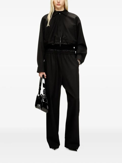 Diesel J-TING cropped zip-front jacket - Black