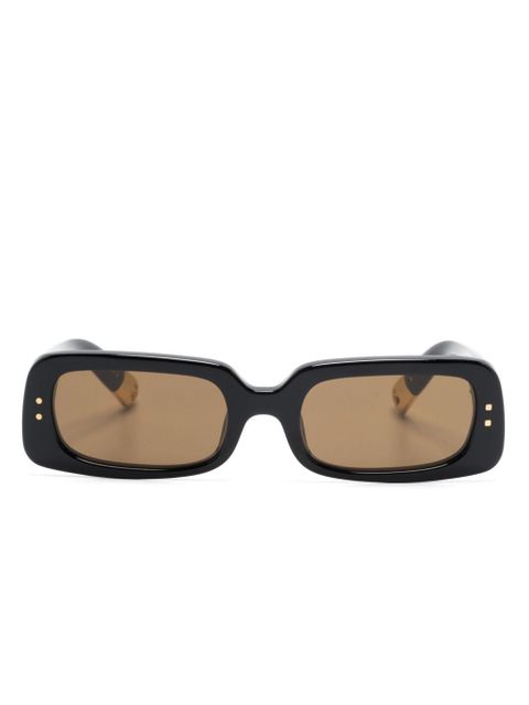 Jacquemus Azzuro rectangle-frame sunglasses - Black - zdjęcie produktu nr 1