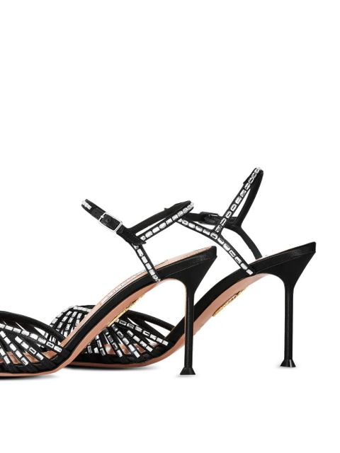 Aquazzura Hold Me Crystal heeled sandals - Black