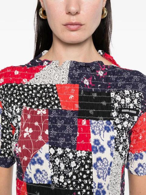 Miu Miu patchwork mini dress - Blue