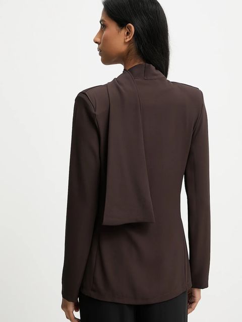 Answear.LAB marynarka kolor brązowy jednorzędowa gładka - zdjęcie produktu nr 2