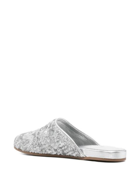 Ancient Greek Sandals The Slipper sequined mules - Silver
