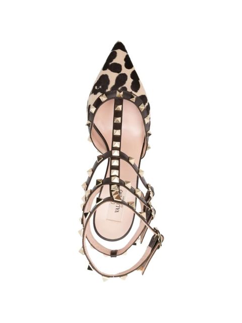 Valentino Garavani 70mm stud-embellished leopard-print pumps - Neutrals