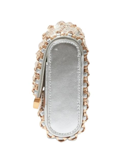 Simkhai Rola beaded metallic clutch bag - Silver