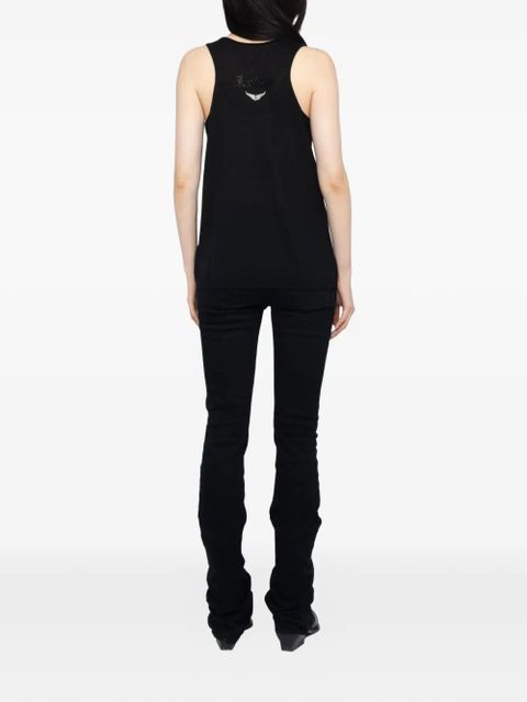 Zadig&Voltaire Lee rhinestone tank top - Black