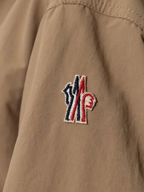 Moncler Grenoble Day-Namic logo-patch flap-pocket zip-up jacket - Brown