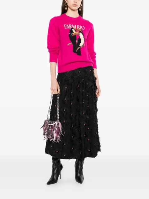 FARM Rio toucan-applique sweater - Pink - zdjęcie produktu nr 2